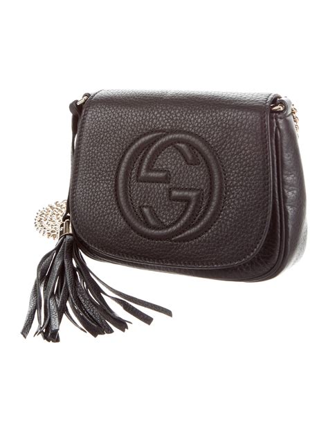 gucci soho metallic leather chain crossbody bag|Gucci soho small leather bag.